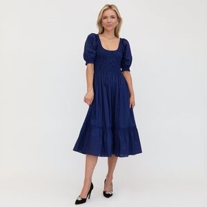 Hill House Home The Louisa Nap Dress - Navy Cotton Size LClassic Navy Cotton / L